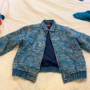 Supreme Checks Embroidered Denim Jacket